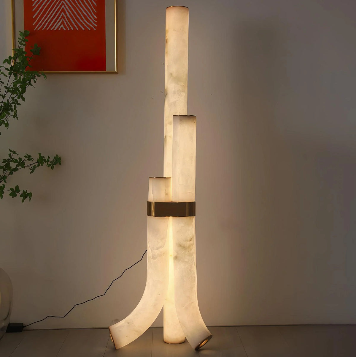 Piped Alabaster Floor Lamp - Pre Order