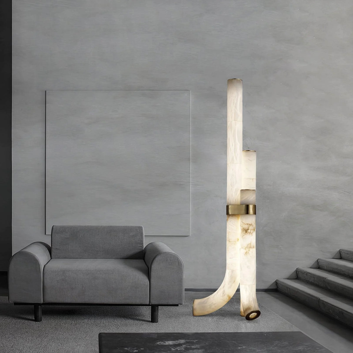 Piped Alabaster Floor Lamp - Pre Order