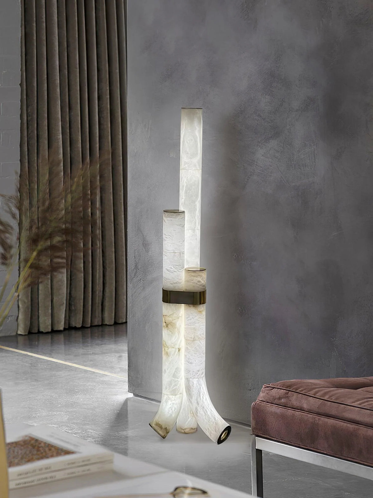 Piped Alabaster Floor Lamp - Pre Order