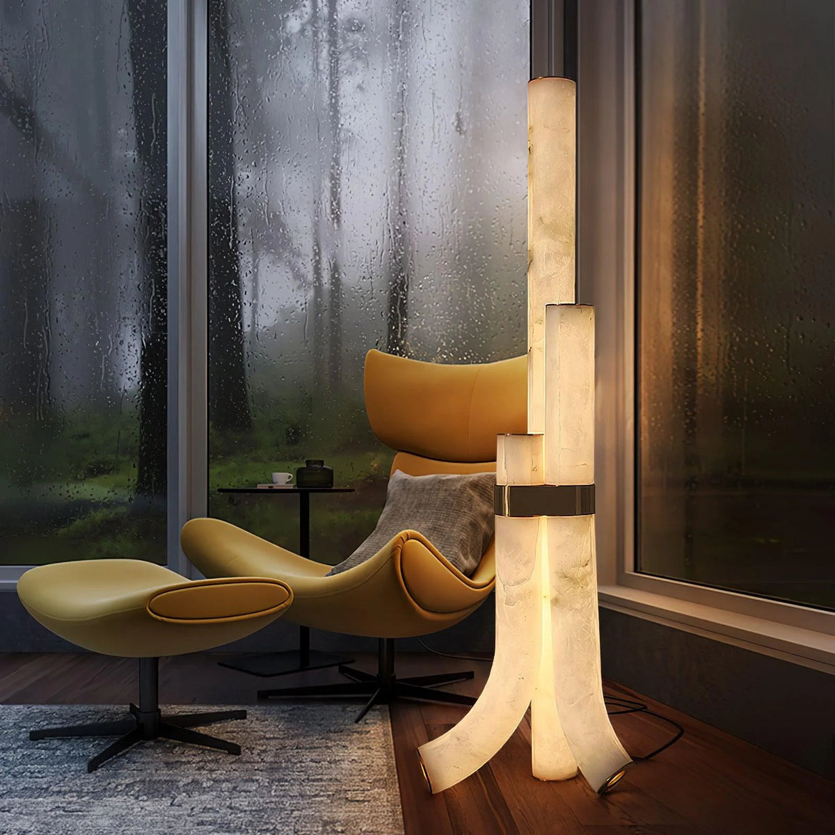 Piped Alabaster Floor Lamp - Pre Order