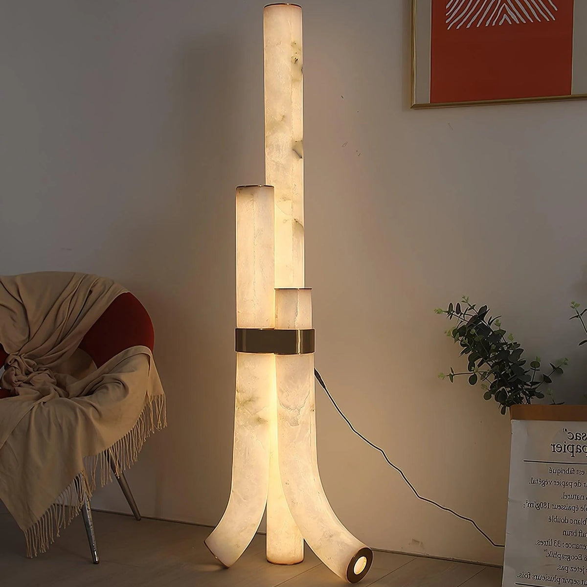 Piped Alabaster Floor Lamp - Pre Order