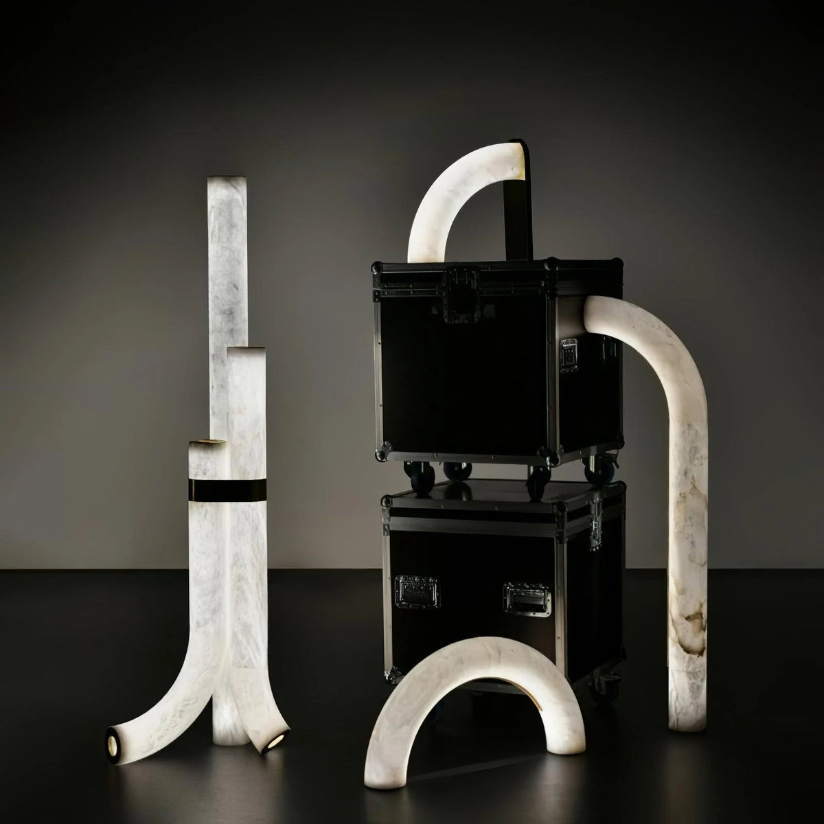 Piped Alabaster Floor Lamp - Pre Order
