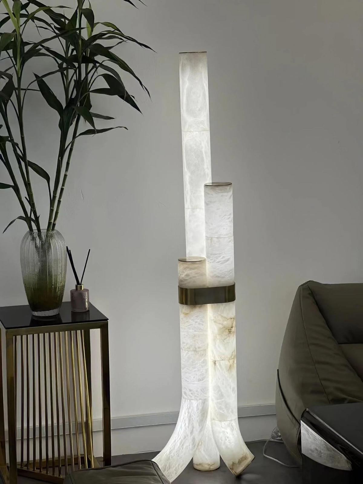 Piped Alabaster Floor Lamp - Pre Order
