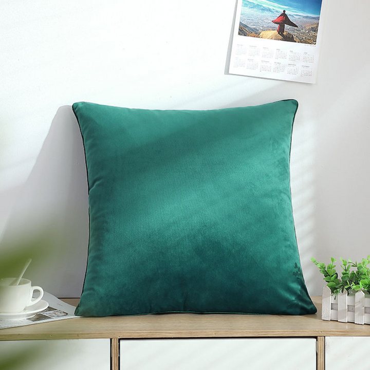 Plush Paradise cushion in teal , soft decorative pillow adding comfort and style to modern interiors