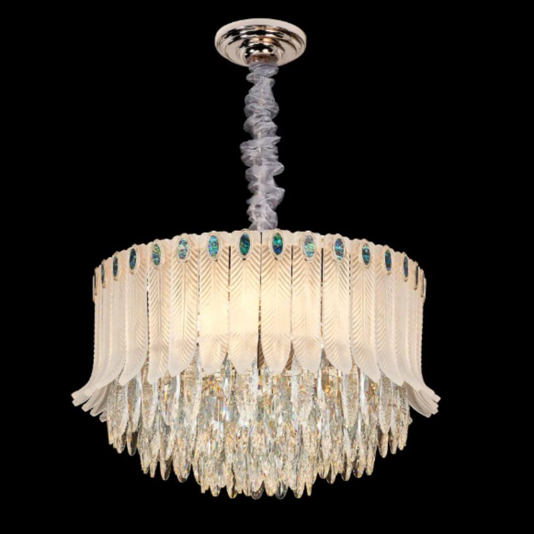 Front View of Polaris Chandelier Light – Elegant Modern Ceiling Lighting Fixture