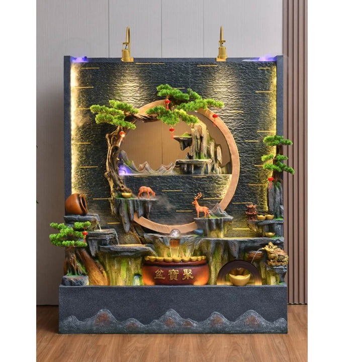 Front view of Pondmax indoor-outdoor water feature showcasing elegant design and soothing water flow