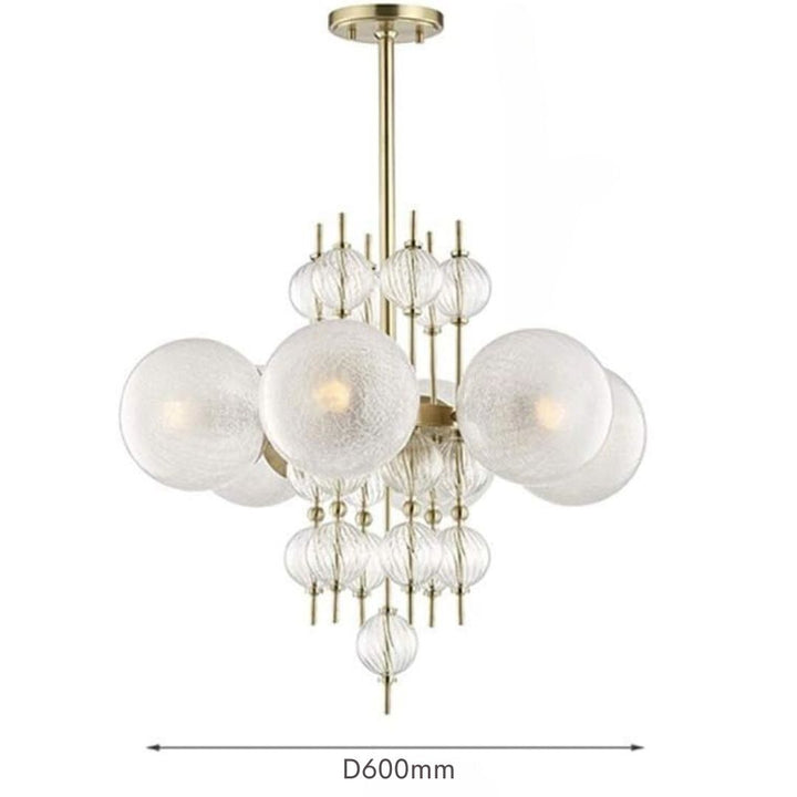 Prism chandelier light in Australia with detailed dimensions, designed to fit modern interiors with elegant proportions