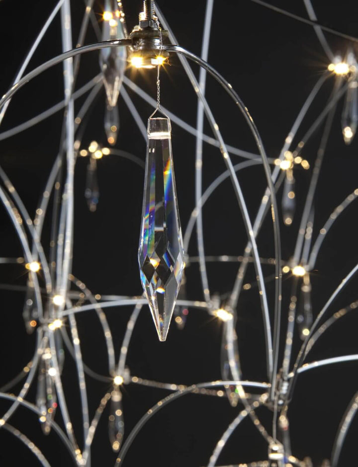 Close-up detail of Prism premium Asfour crystal showcasing precise cut and sparkling clarity