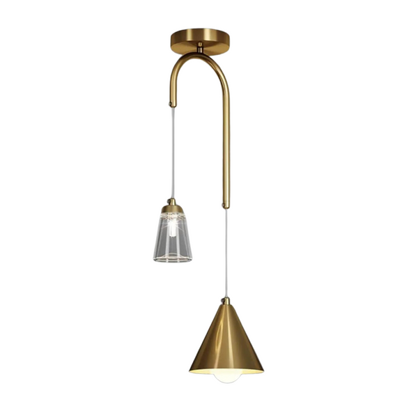Radiance all-copper modern LED pendant light – minimalist ring chandelier for stylish living room decor.