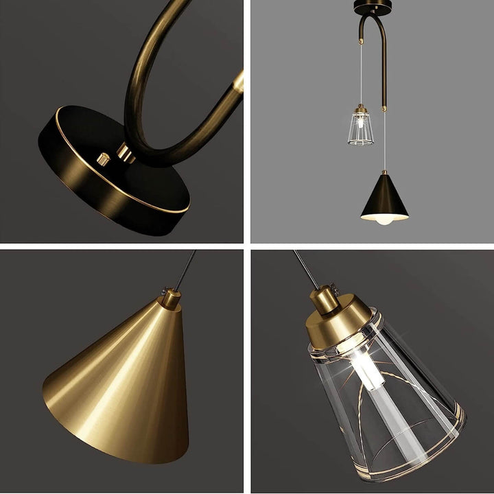 Radiance All-Copper Modern LED Pendant Light – Minimalist Ring Light for Living Room Decor