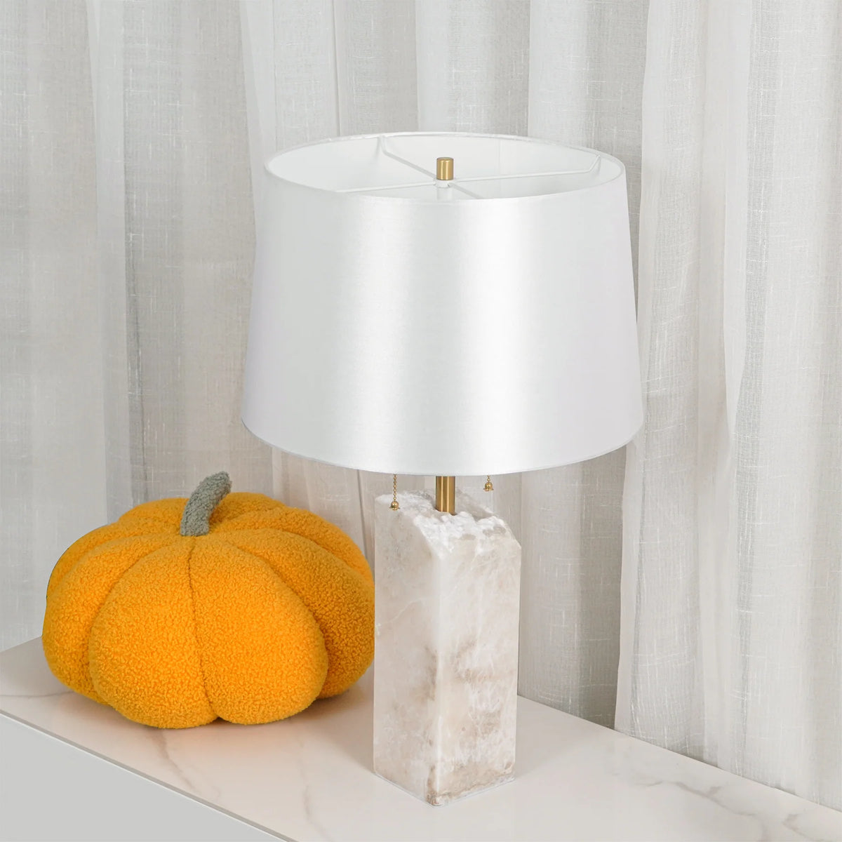 Raw Alabaster Table Lamp - Pre Order