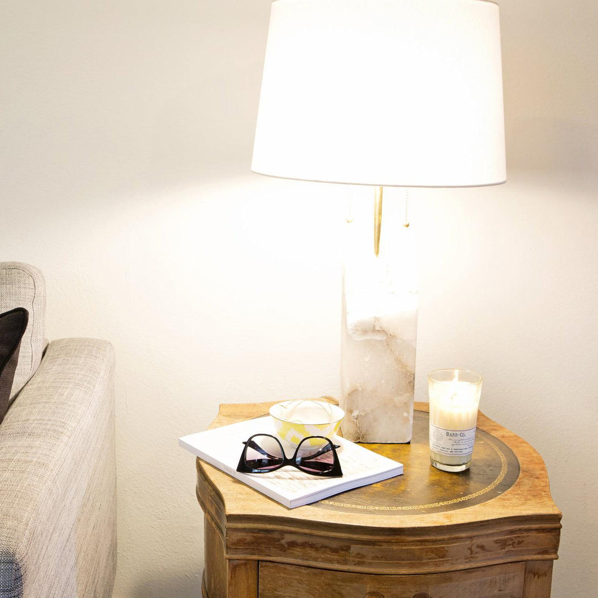Raw Alabaster Table Lamp - Pre Order