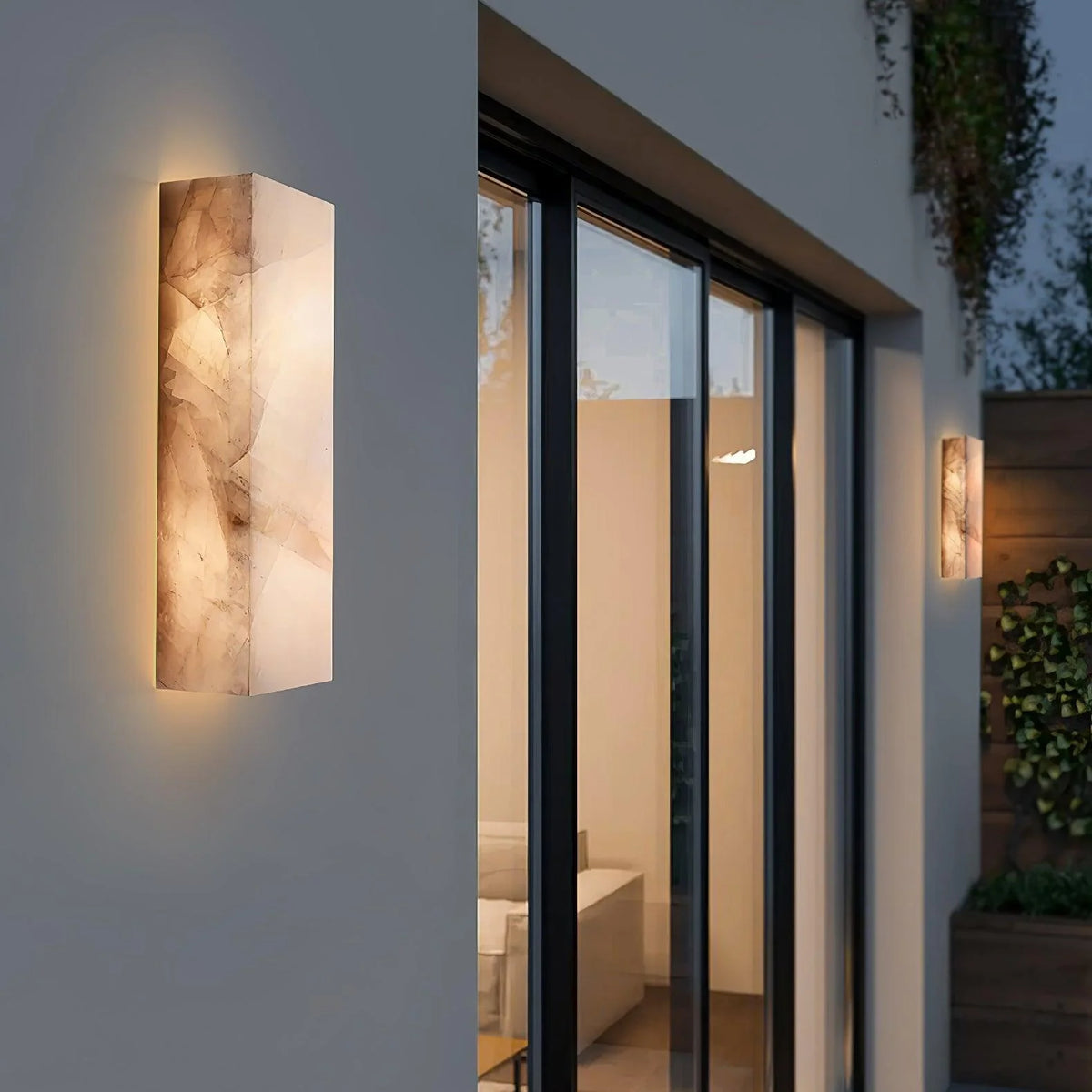 Rectangular Alabaster Wall Sconce - Pre Order