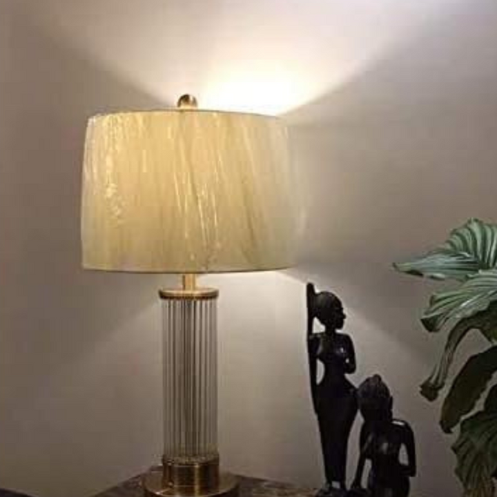 Reneva crystal-based bedside table lamp, elegant sparkling design perfect for stylish bedroom decor