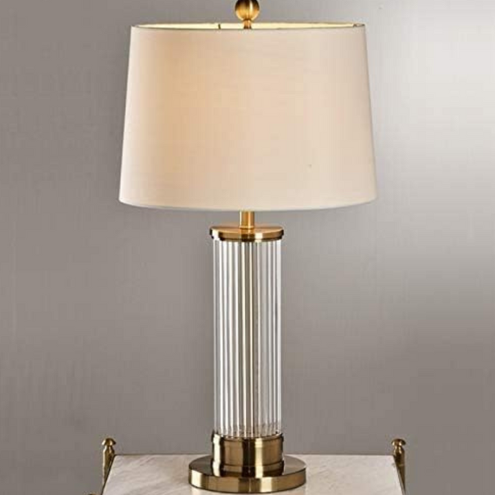 Reneva crystal-based bedside table lamp, elegant design with sparkling details for luxurious interiors