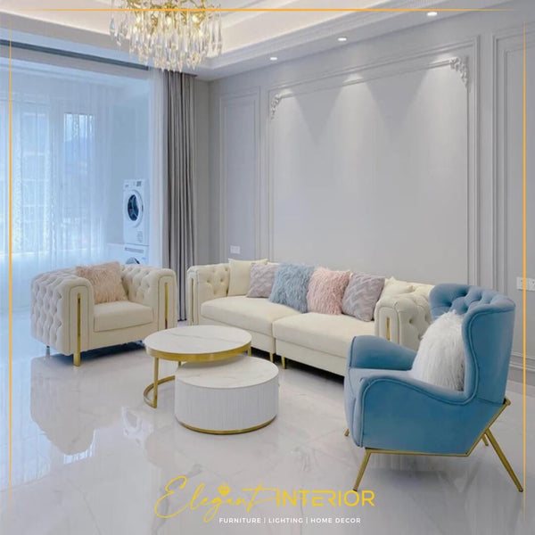 Romeo sofa in elegant interior, styled for a modern and cozy living room ambiance