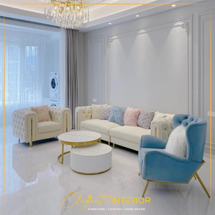 Romeo sofa in elegant interior, styled for a modern and cozy living room ambiance