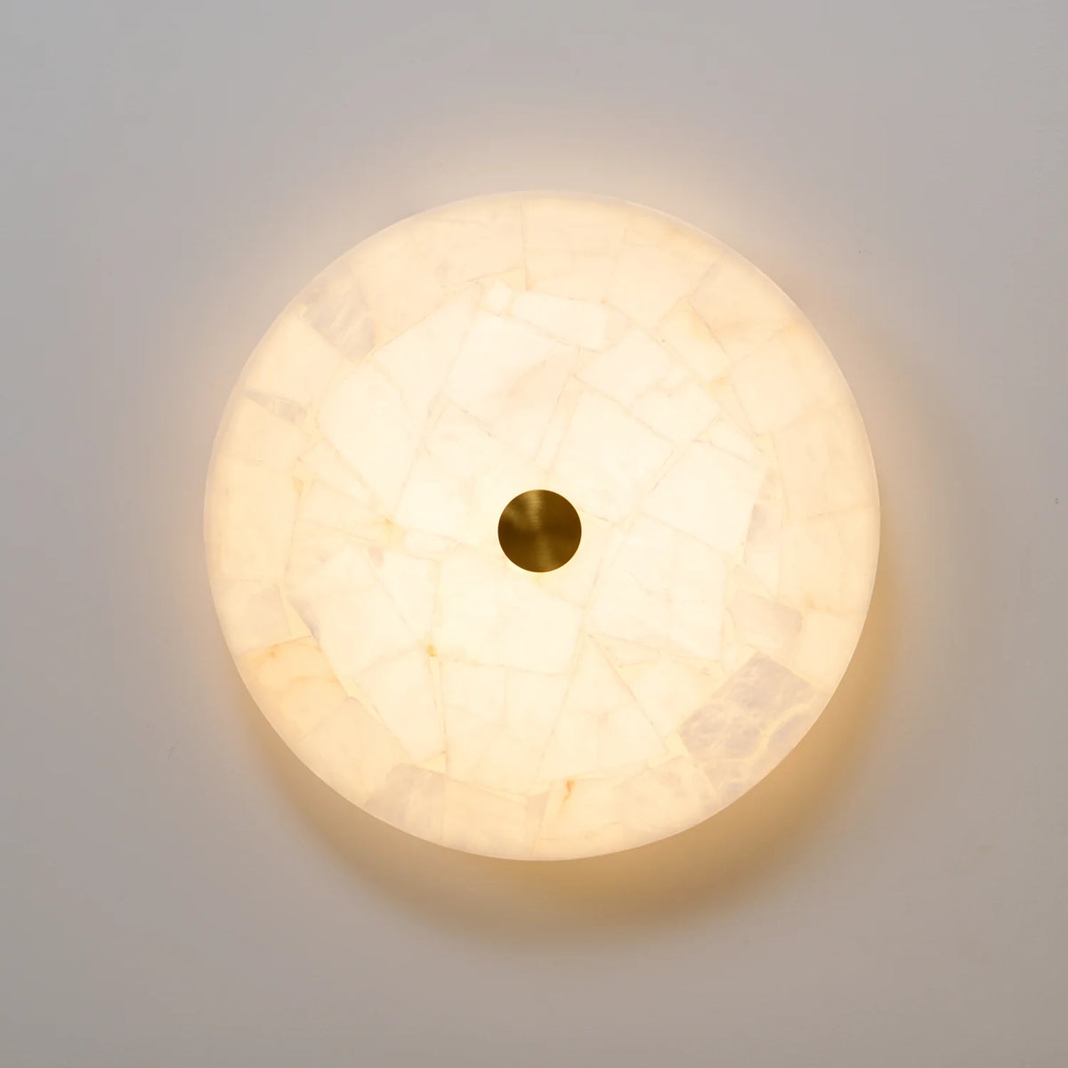 Round Alabaster Ceiling Lamp - Pre Order