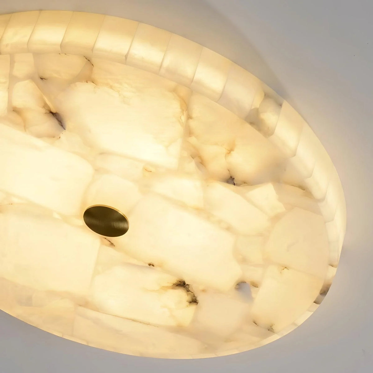 Round Alabaster Ceiling Lamp - Pre Order