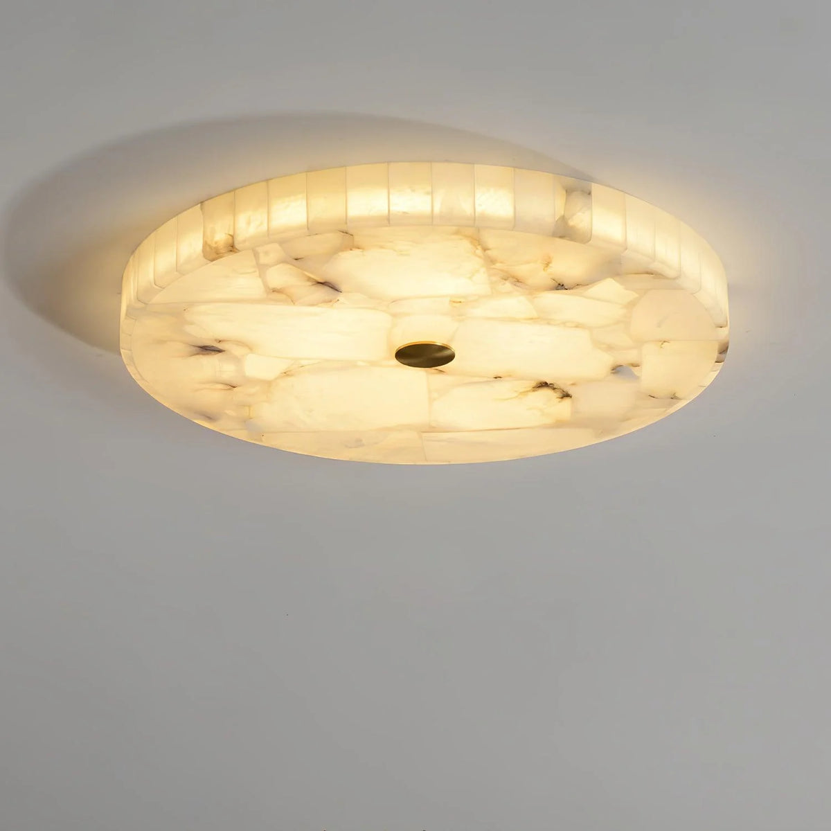 Round Alabaster Ceiling Lamp - Pre Order