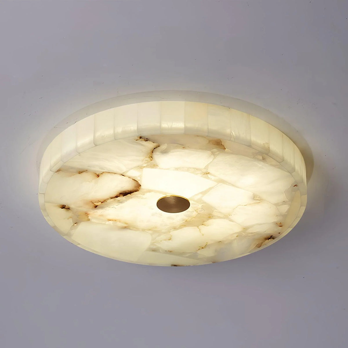 Round Alabaster Ceiling Lamp - Pre Order