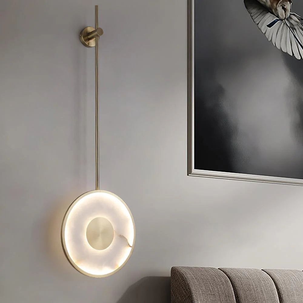 Round Alabaster Wall Lamp - Pre Order