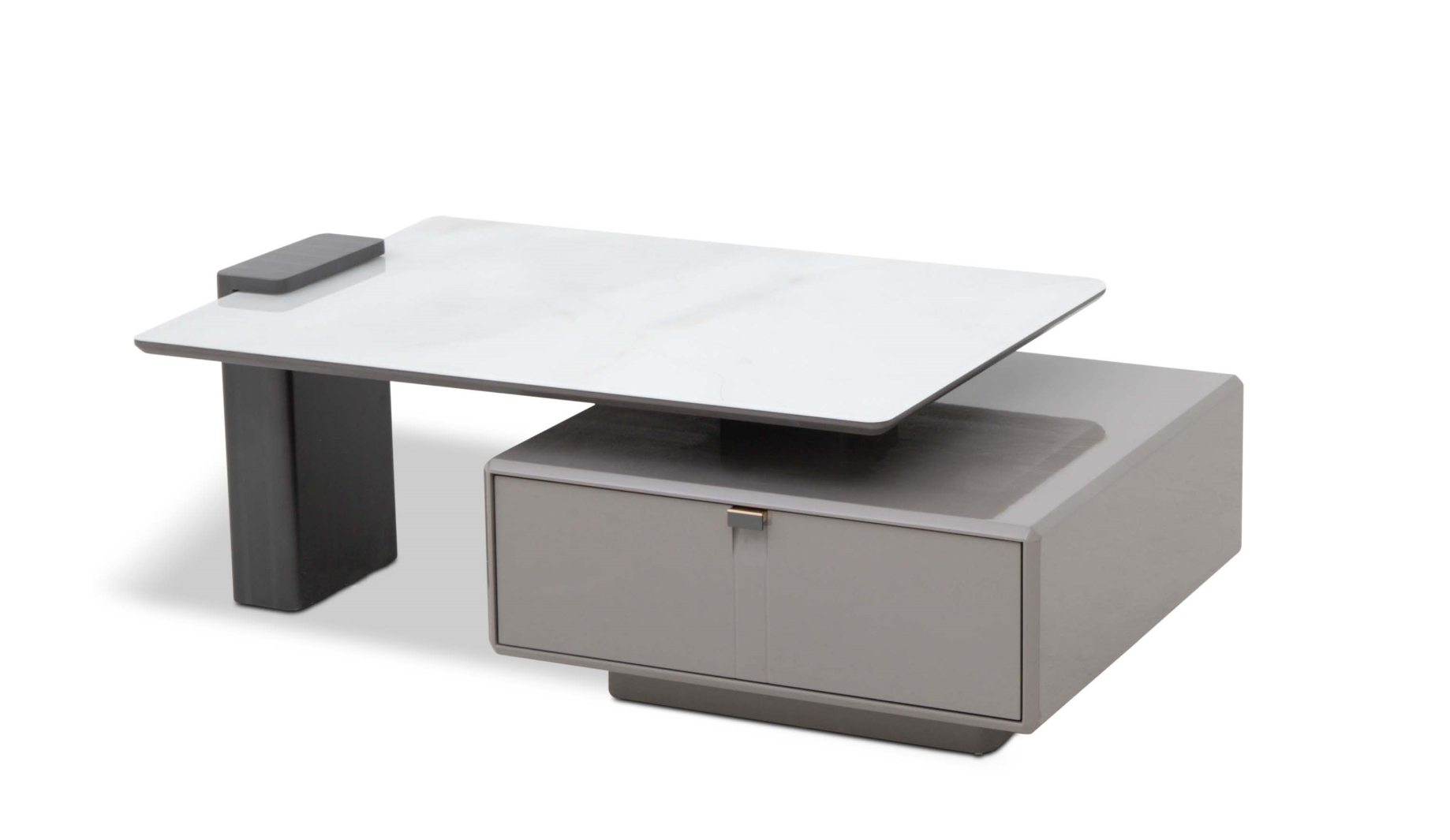 Salford stone top rotating coffee table – modern, functional furniture featuring smooth rotating mechanism and elegant stone surface