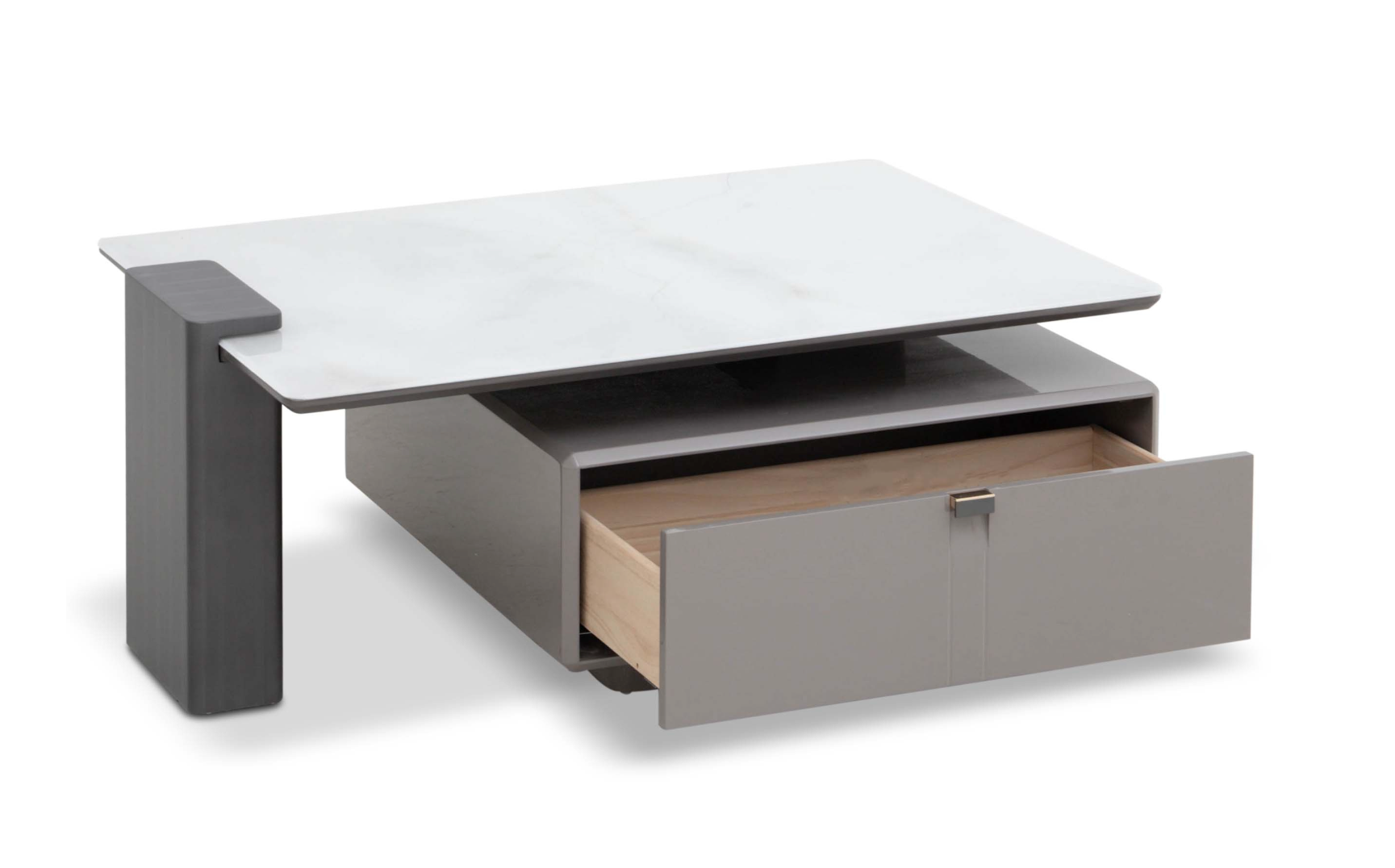 Salford stone top rotating coffee table – modern, functional furniture featuring smooth rotating mechanism and elegant stone surface