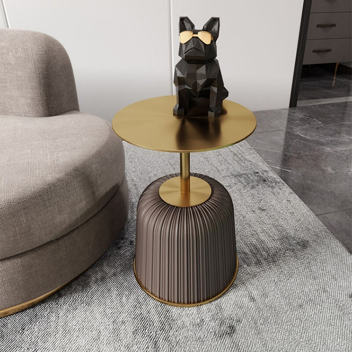 top view of Santa Cana coffee table in elegant interior, showcasing sleek lines and contemporary design