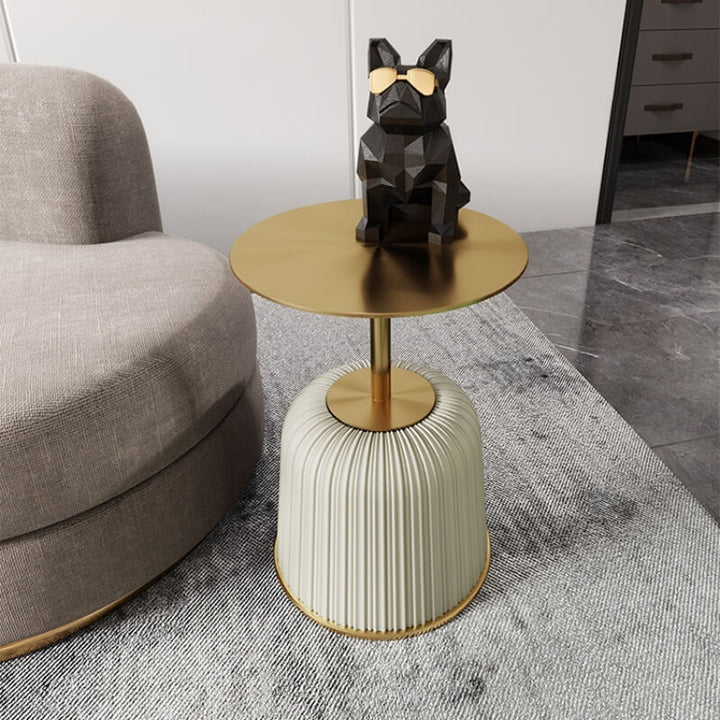 top view of Santa Cana coffee table in elegant interior, showcasing sleek lines and contemporary design