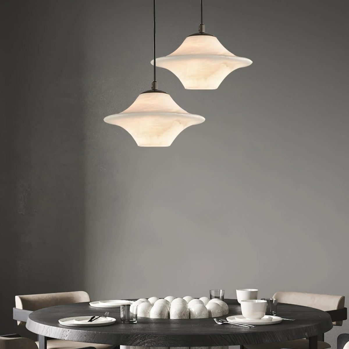 Saucer Alabaster Pendant Light - Pre Order