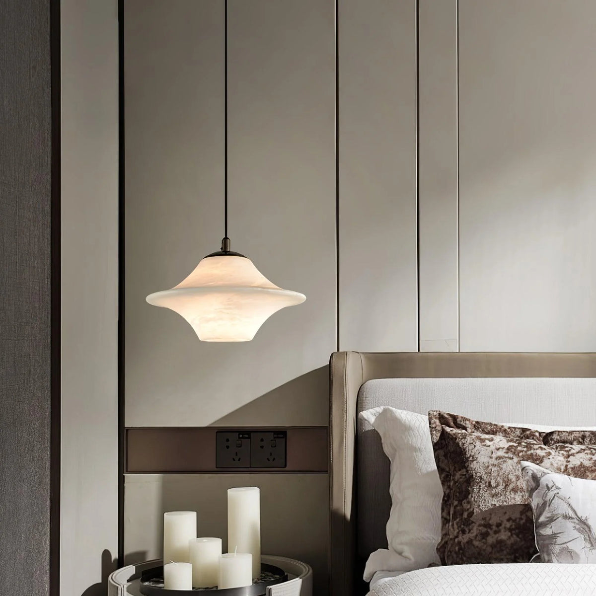 Saucer Alabaster Pendant Light - Pre Order