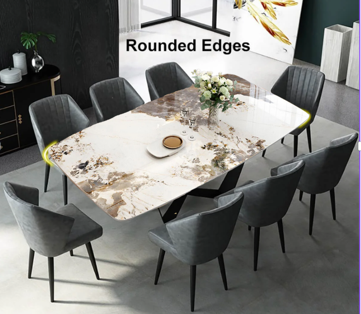 Lyra Natural Marble Dining Table