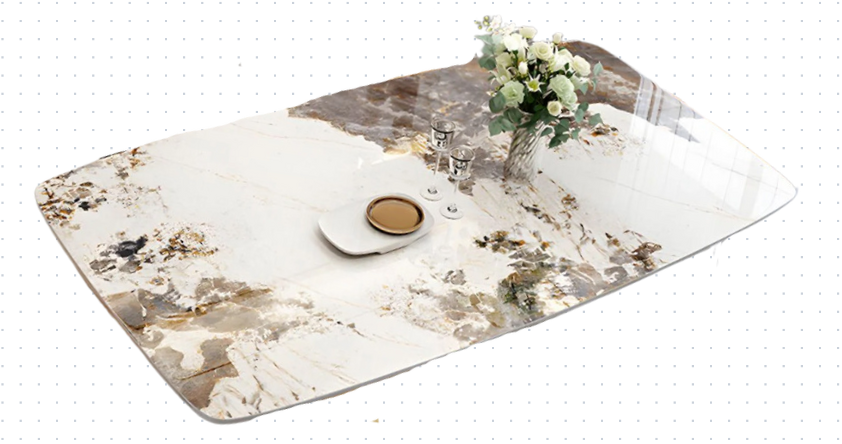 Lyra Natural Marble Dining Table