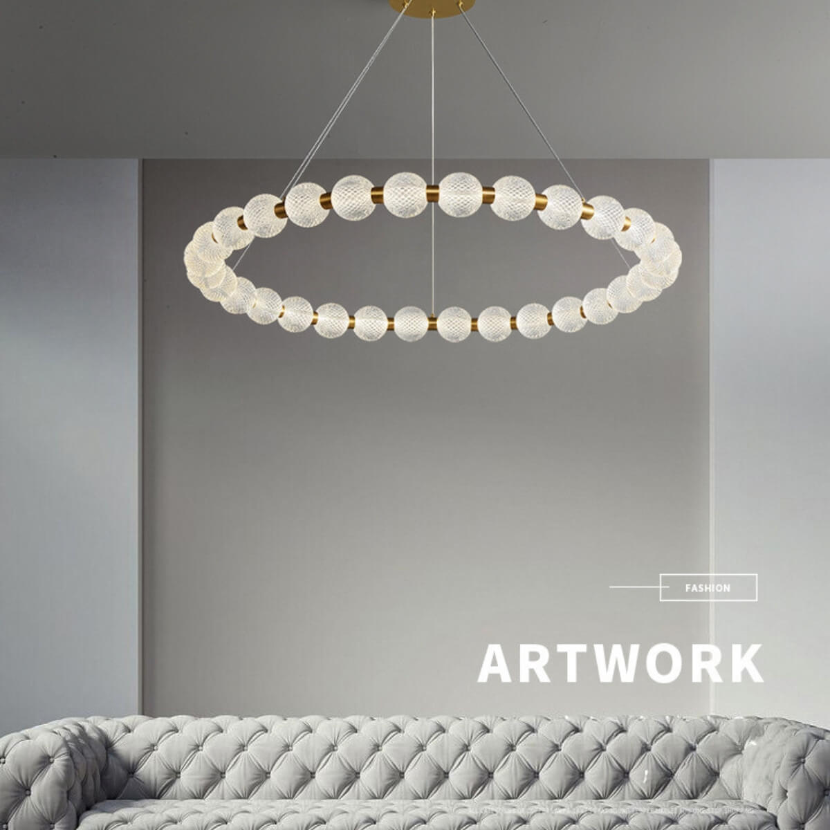Shimmer LED Chandelier | Elegant Interior