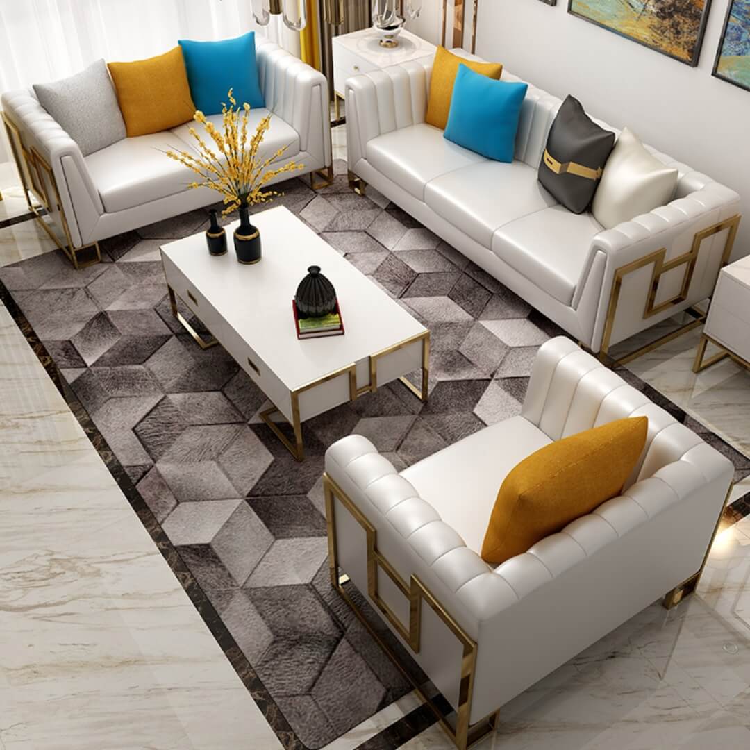 Top view of Signature sofa in elegant Australian interior – spacious and luxurious seating with premium fabric