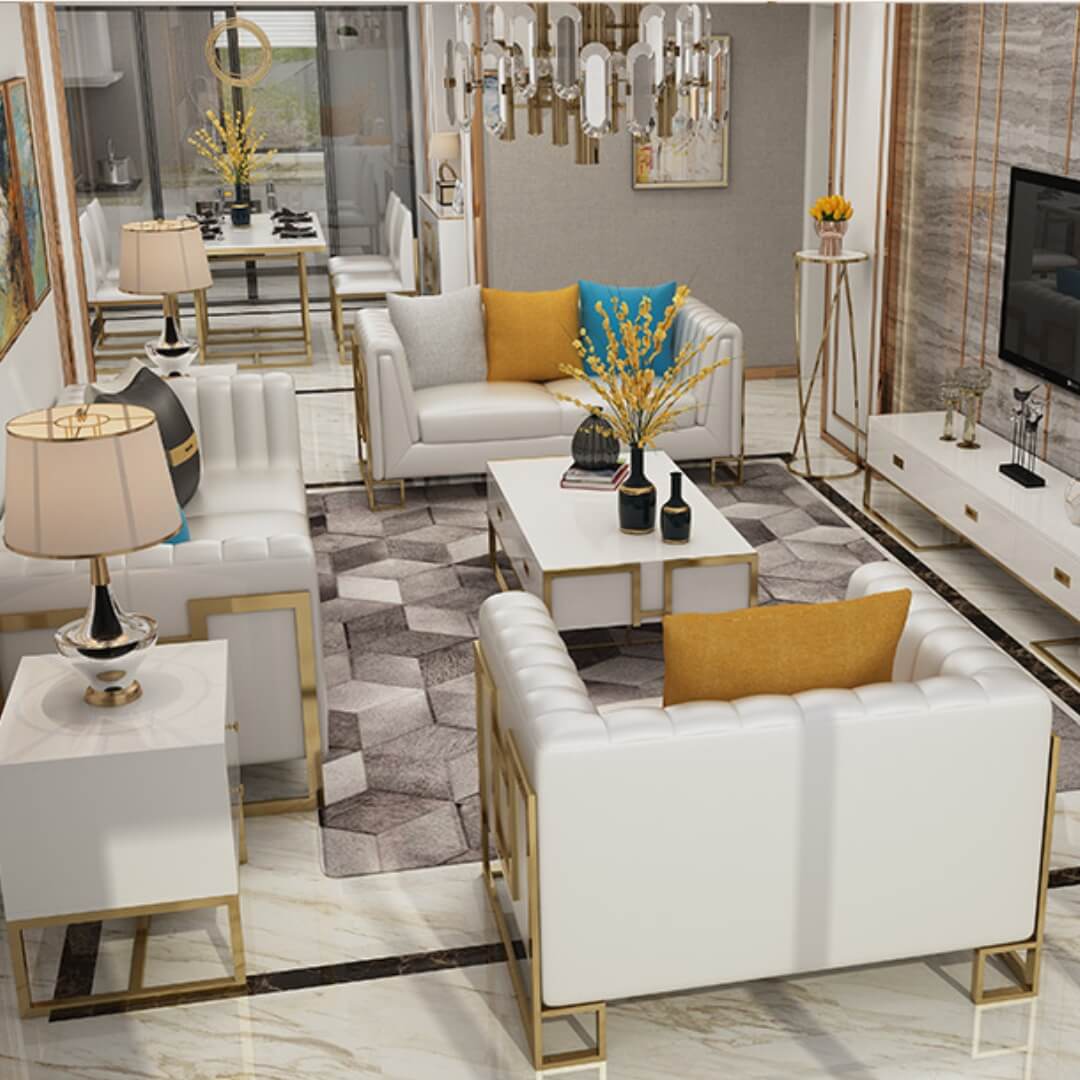 Side view of Signature sofa in elegant Australian interior – modern design with plush cushions and stylish finish