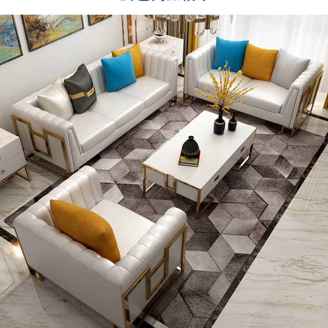 Top view of Signature sofa in elegant Australian interior – spacious seating with premium upholstery and sleek design