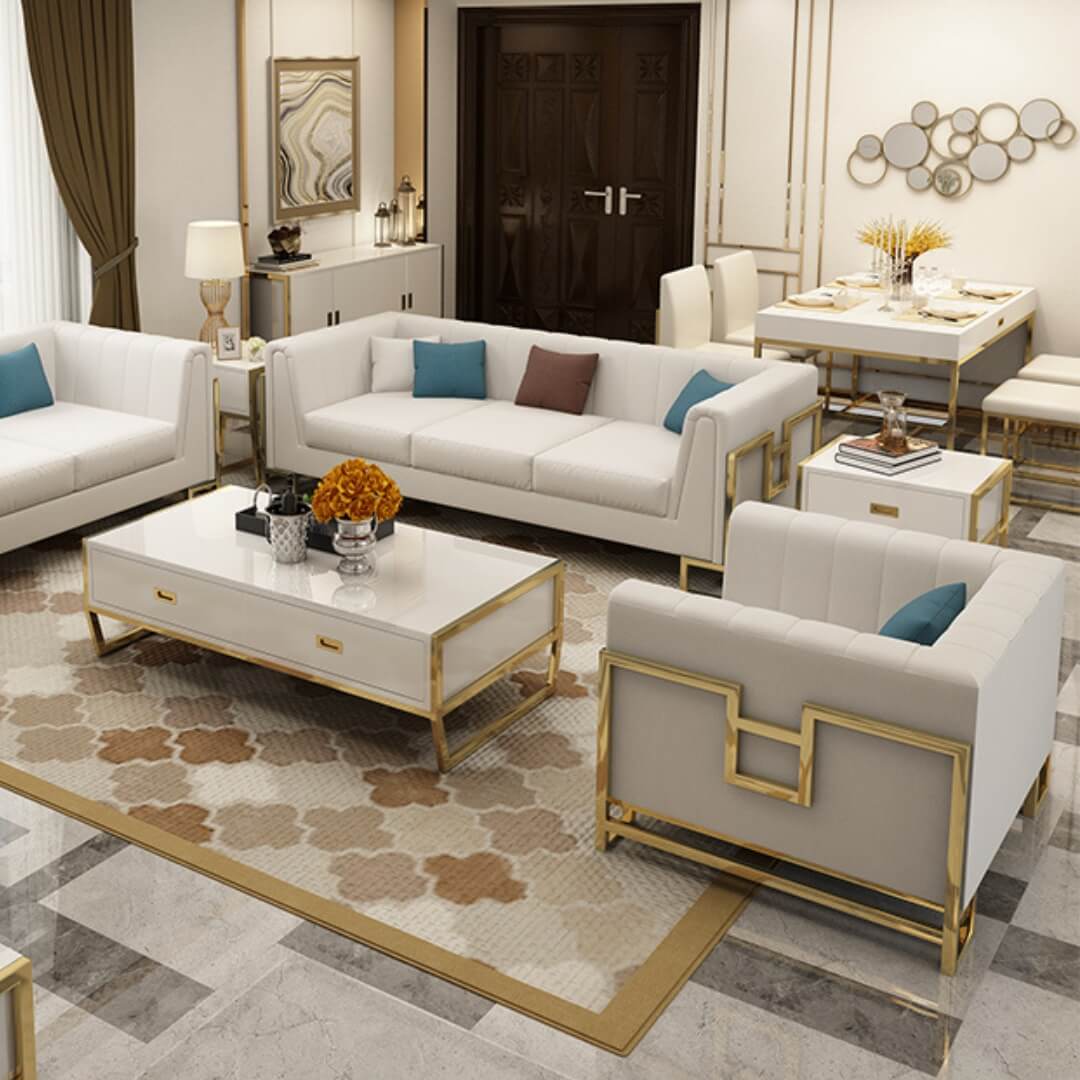 Front view of Signature sofa in elegant Australian interior – stylish design with comfortable seating and premium upholstery