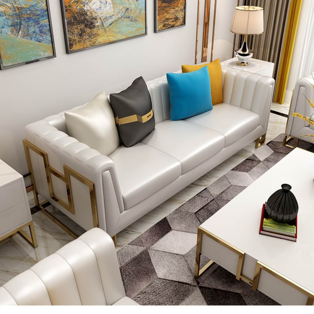 Top view of Signature sofa in elegant Australian interior – spacious seating with luxurious upholstery and sleek design