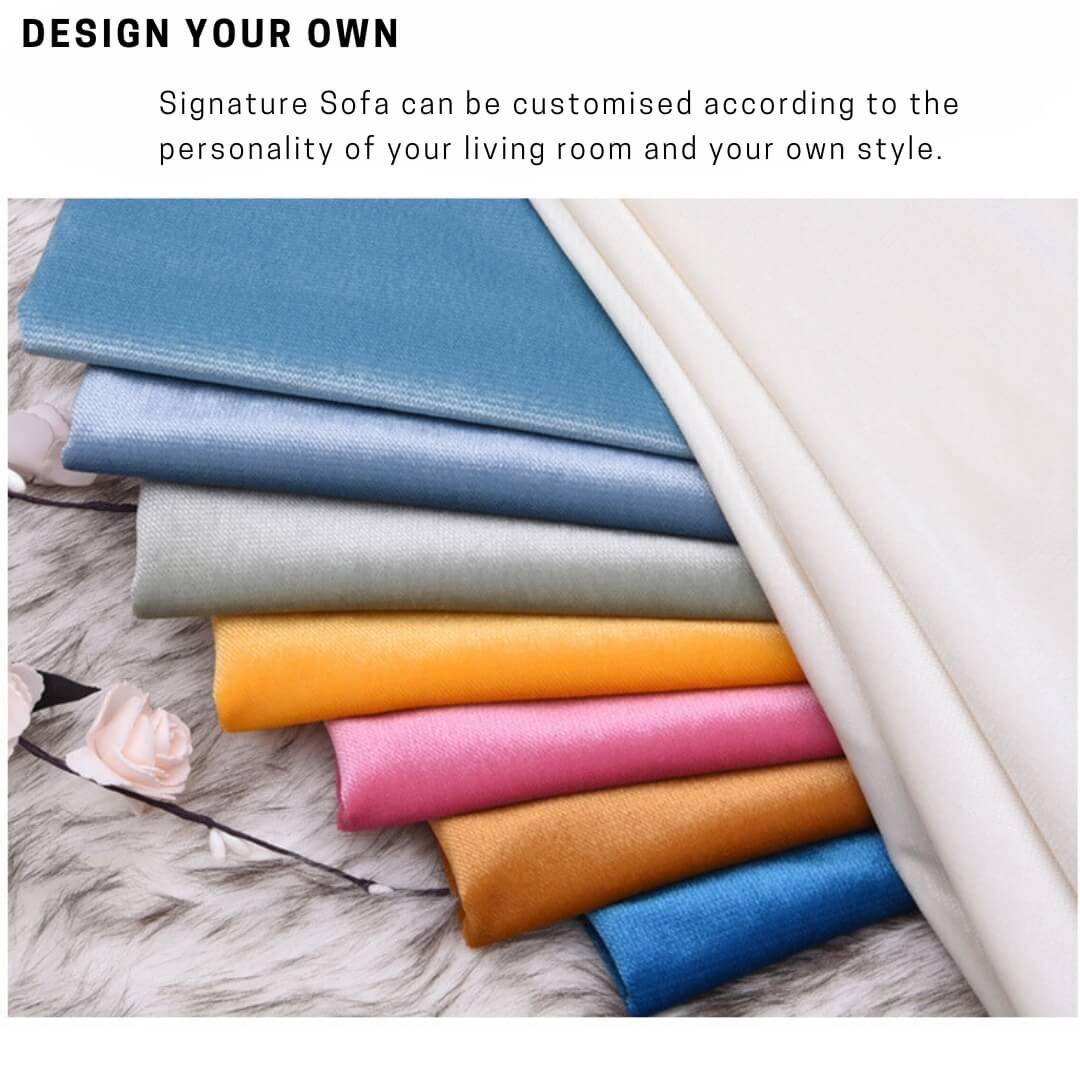 Customizable Signature Sofa in elegant Australian interior – design your own to match your living room’s personality and style.