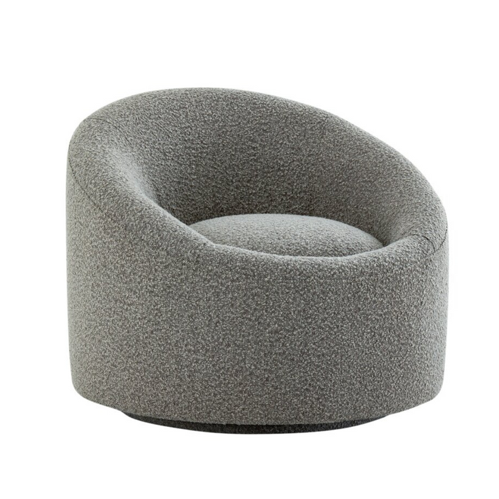 Signature upholstered swivel barrel chair, elegant design with plush cushioning for stylish interiors
