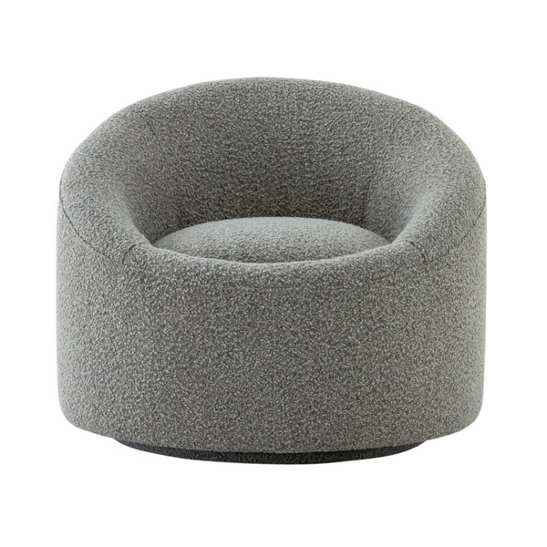 Signature upholstered swivel barrel chair, elegant design with plush cushioning for stylish interiors