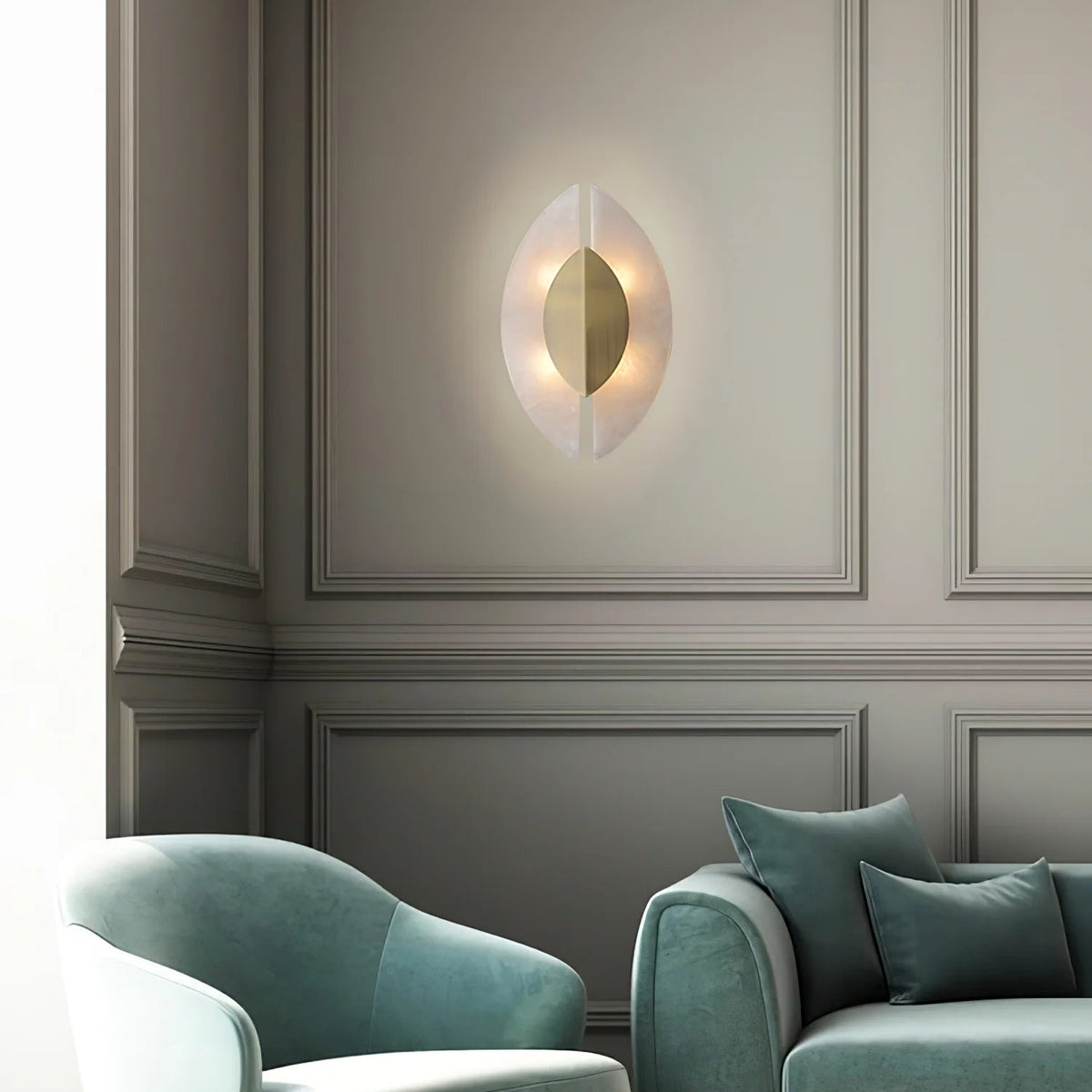 Solari Alabaster Leaf Sconce - Pre Order
