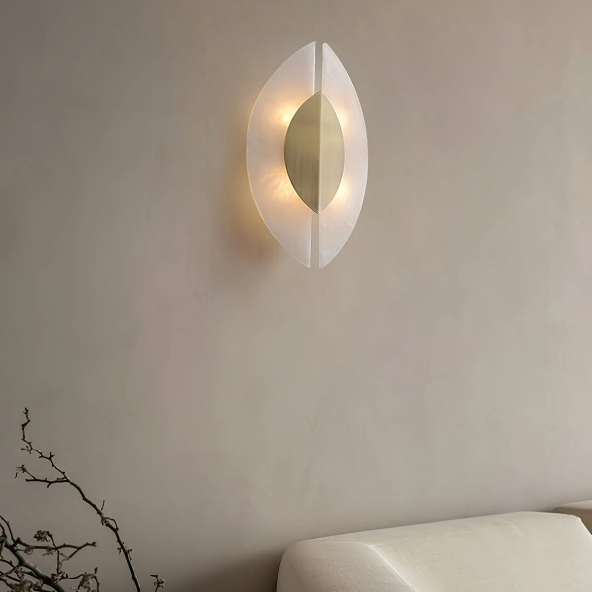 Solari Alabaster Leaf Sconce - Pre Order