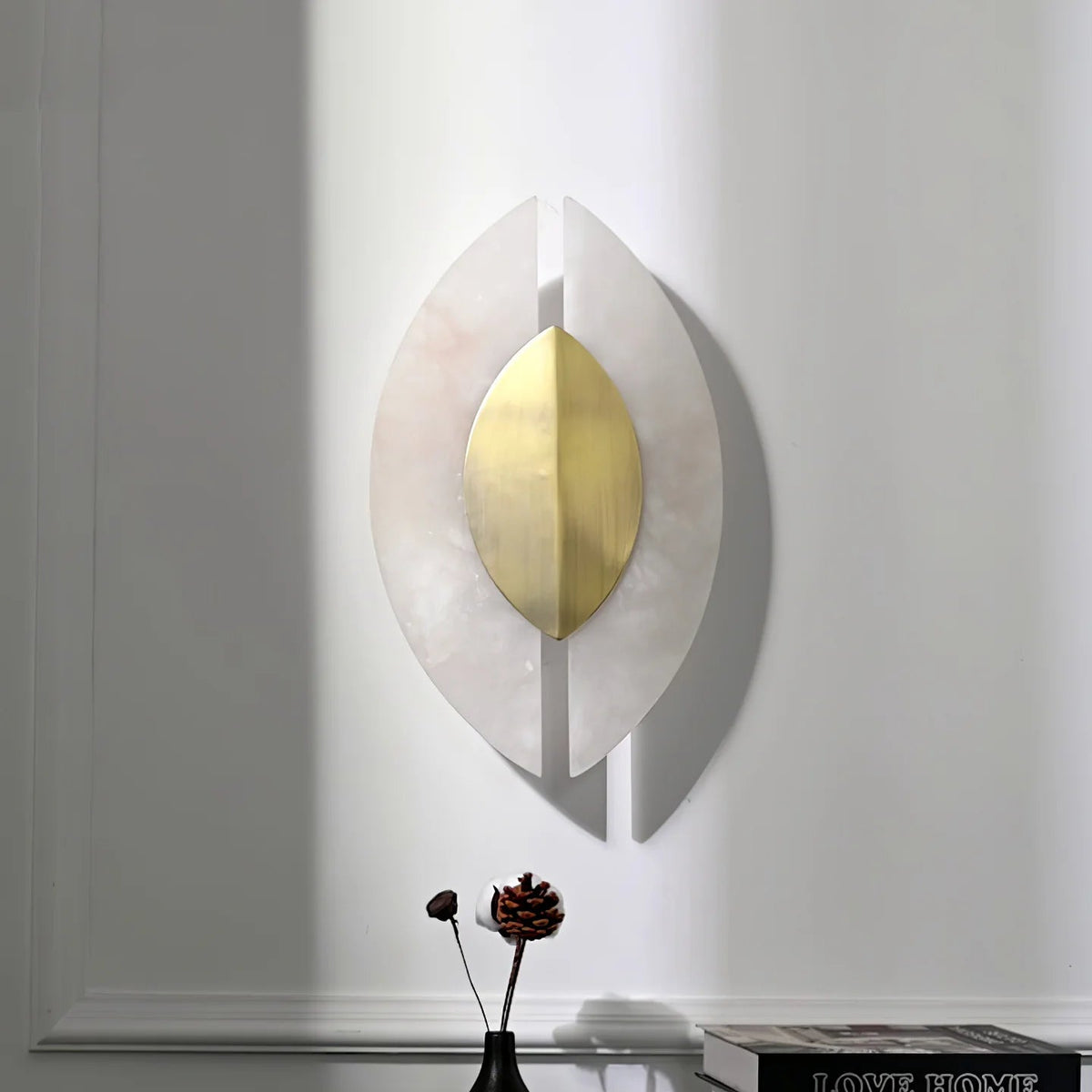 Solari Alabaster Leaf Sconce - Pre Order