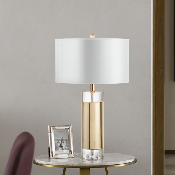 Sophia crystal base bedside table lamp, elegant sparkling design for stylish bedroom lighting