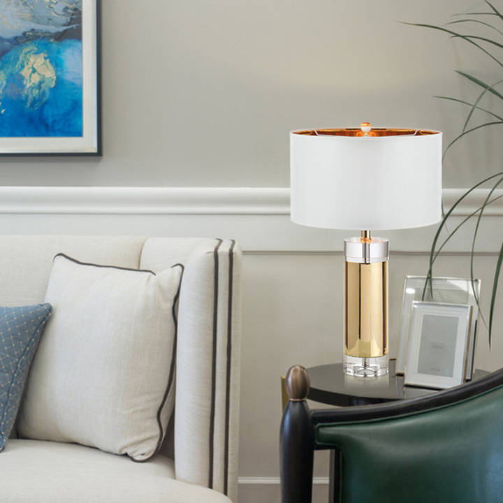 Sophia crystal base bedside and sofa set table lamp, elegant sparkling design for stylish interiors