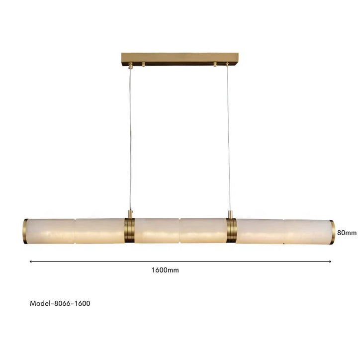 Measurement diagram of Spanish Alabaster Model 8066 chandelier – detailed dimensions for accurate installation and fitting.