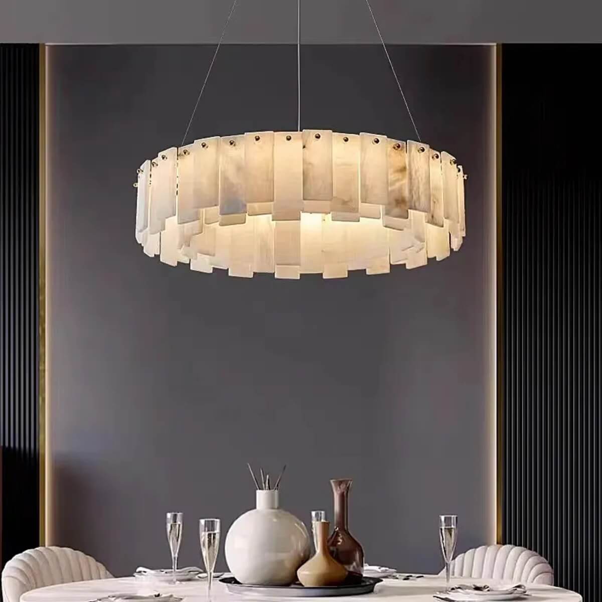 Spanish Alabaster Chandelier Light – 800MM Diameter